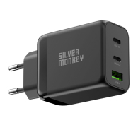 Ładowarka i akumulator SILVER MONKEY GaN 65W USB-C PD USB 3.0 QC B